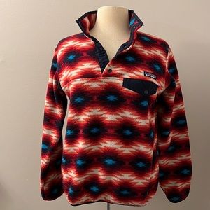 Patagonia TSnap Synchilla Red Wild Desert Pullover Size S